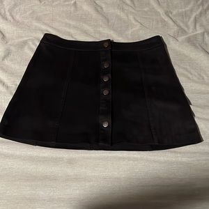 Suede Zara Skirt black with buttons Large